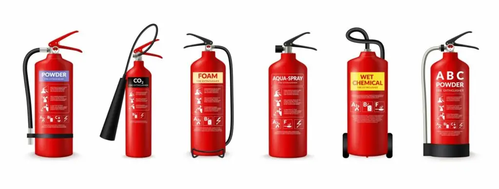 6 fire extinguisher types