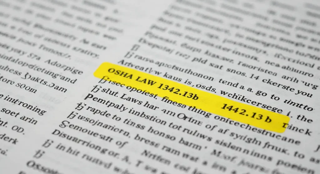 The Specifics of OSHA Law 1342.13b