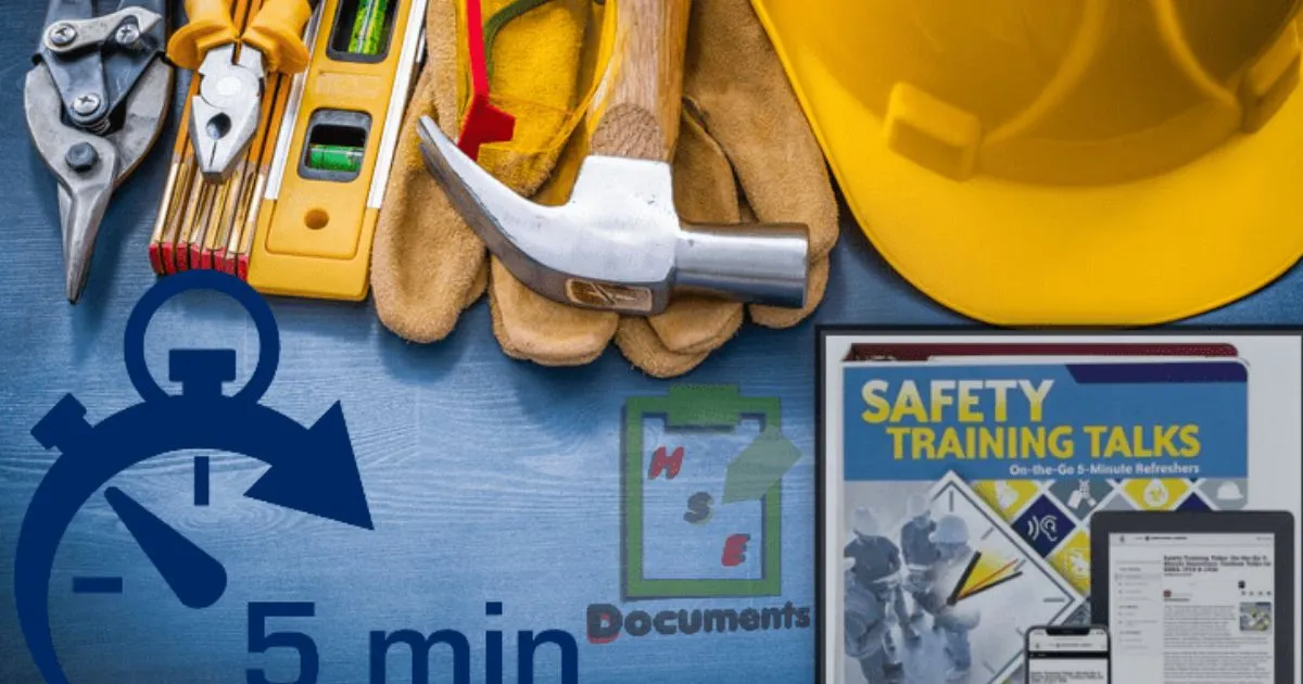 5 Minute Safety Topics discussion in a workplace