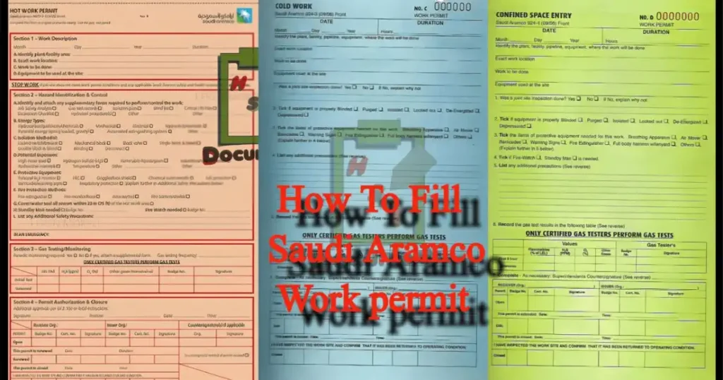 Step-by-step guide to filling out a Saudi Aramco work permit