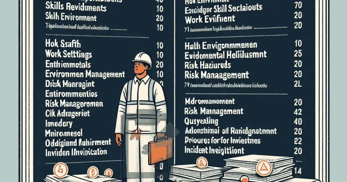 Document detailing health and safety regulations